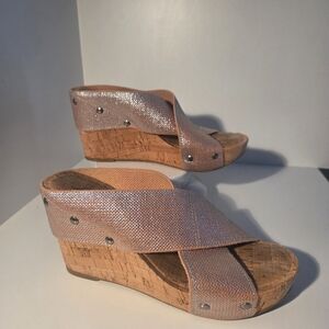 Lucky Brand Pink Wedge Sandals